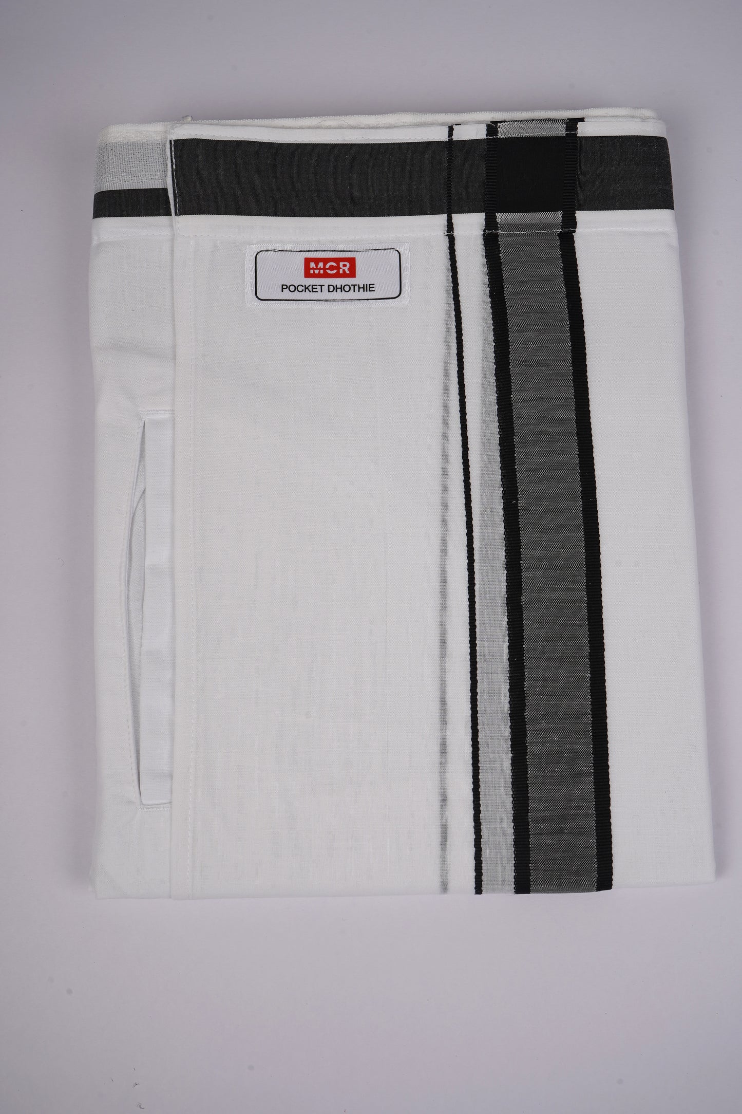 PKT FD-02 VELCRO WHITE DOUBLE DHOTI - Gray