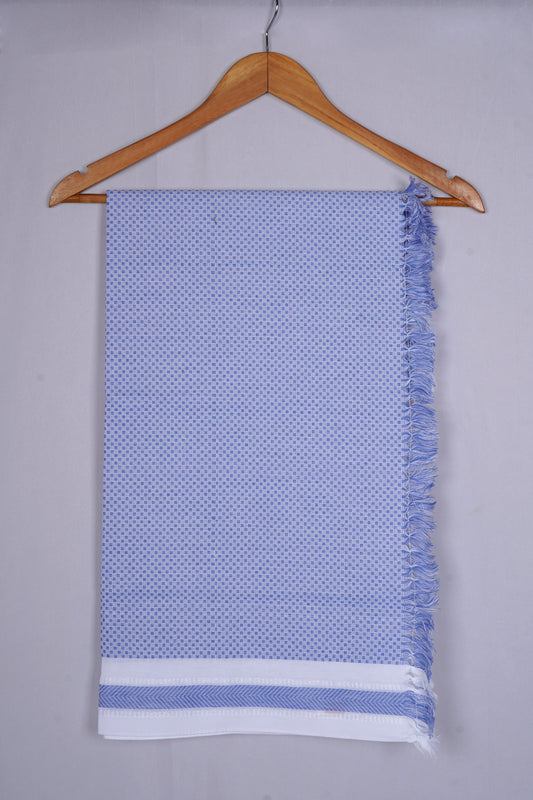 COLOUR MINICHECK COTTON - CBT-24 BATH TOWEL - 30X60 - BLUE