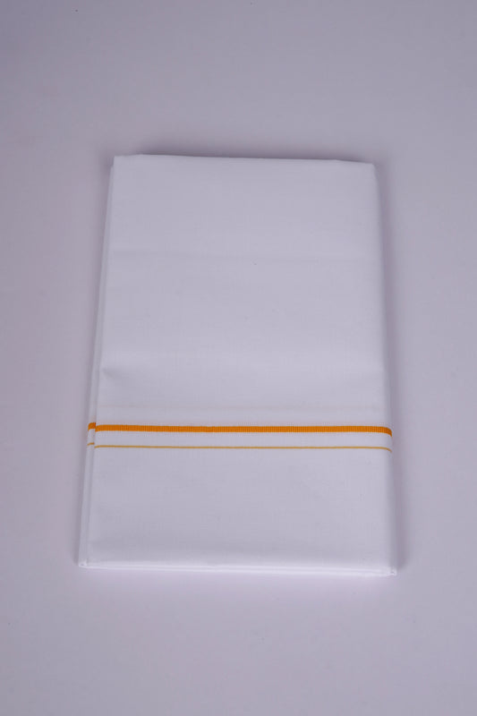 SS-STAIN FREE W/S DHOTI  2.00 MTR - Yellow