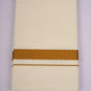 GLD-96C CREAM DOUBLE DHOTI  3.80 MTR