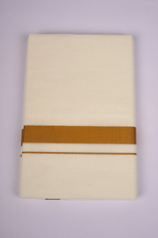 GLD-96C CREAM DOUBLE DHOTI  3.80 MTR