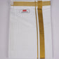 PKT GLD-01 VELCRO WHITE DOUBLE DHOTI