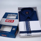 Boston Fancy Double Set H/S - (Assorted Pattern) - 21518 Navy Blue