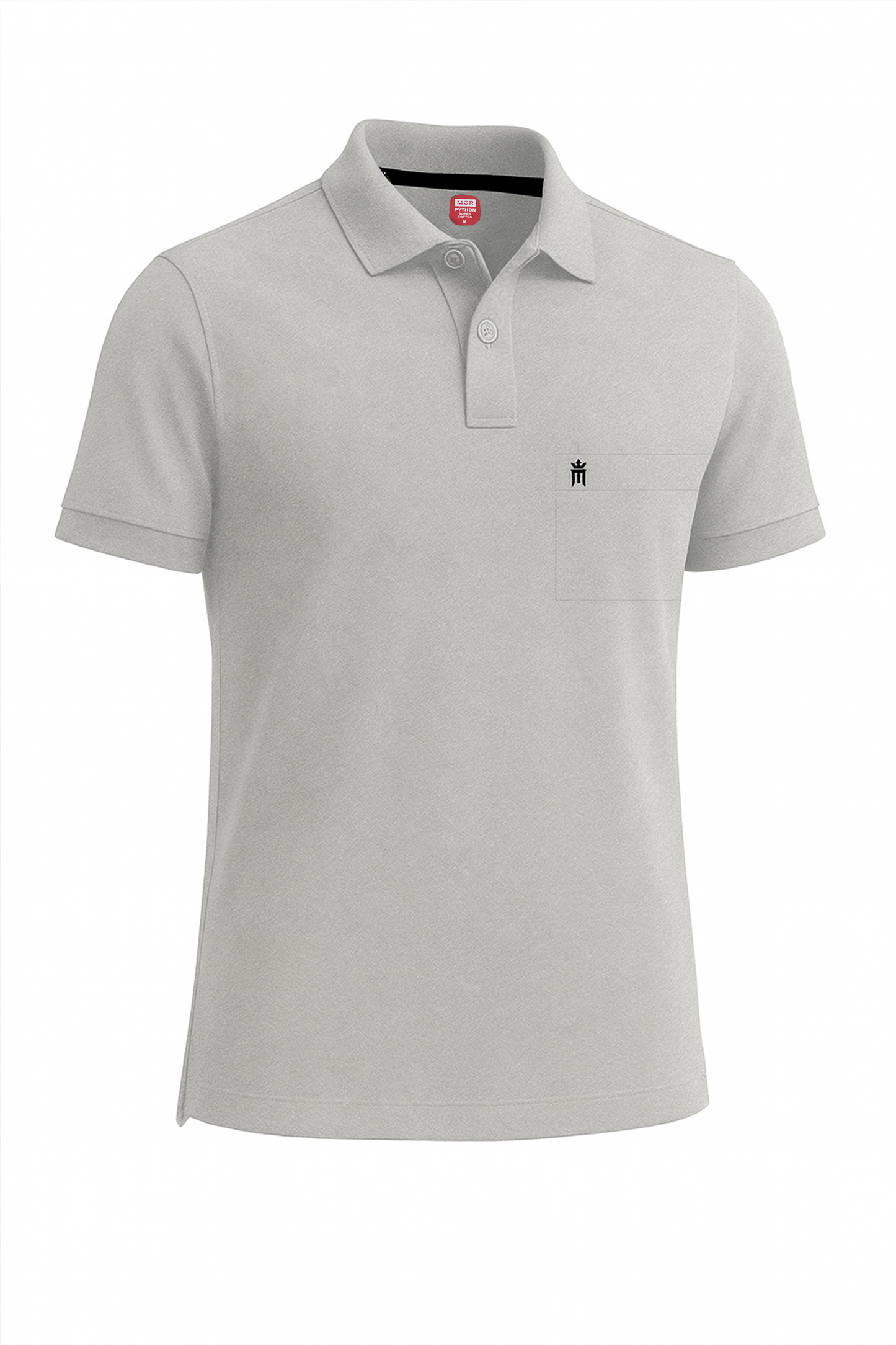 Python Plain WHITE MILANGE Color T-Shirt - 70010