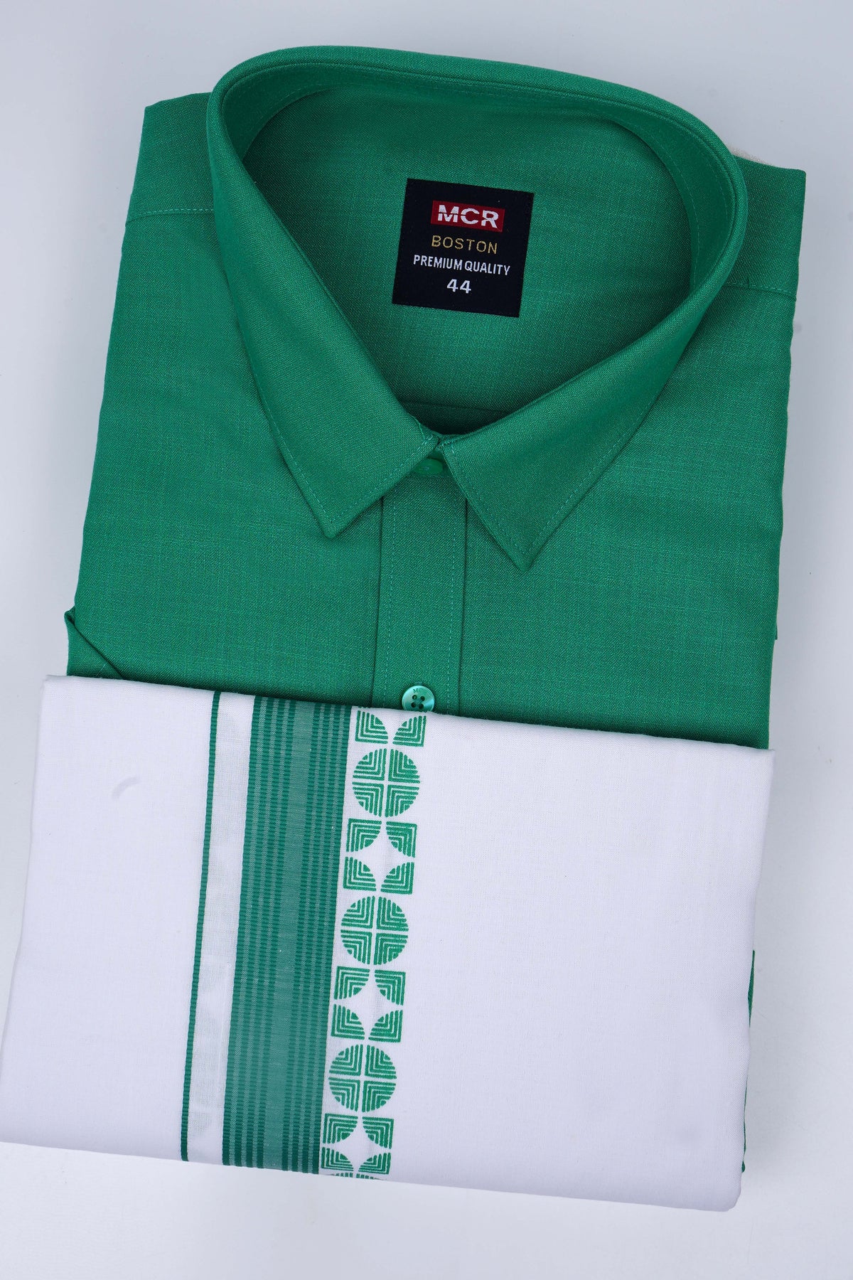 Boston Fancy Double Set H/S - (Assorted Pattern) - 21502 Green