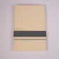 FD-08C CREAM DOUBLE DHOTI  3.80 MTR-Light Green