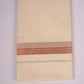 COPPER-04C CREAM DOUBLE DHOTI  4.00 MTR