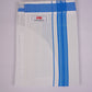 PKT FS-01 VELCRO WHITE SINGLE DHOTI - Light Blue