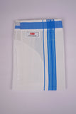 PKT FS-01 VELCRO WHITE SINGLE DHOTI - Light Blue