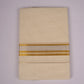 GLD-147C CREAM DOUBLE DHOTI  4.00 MTR