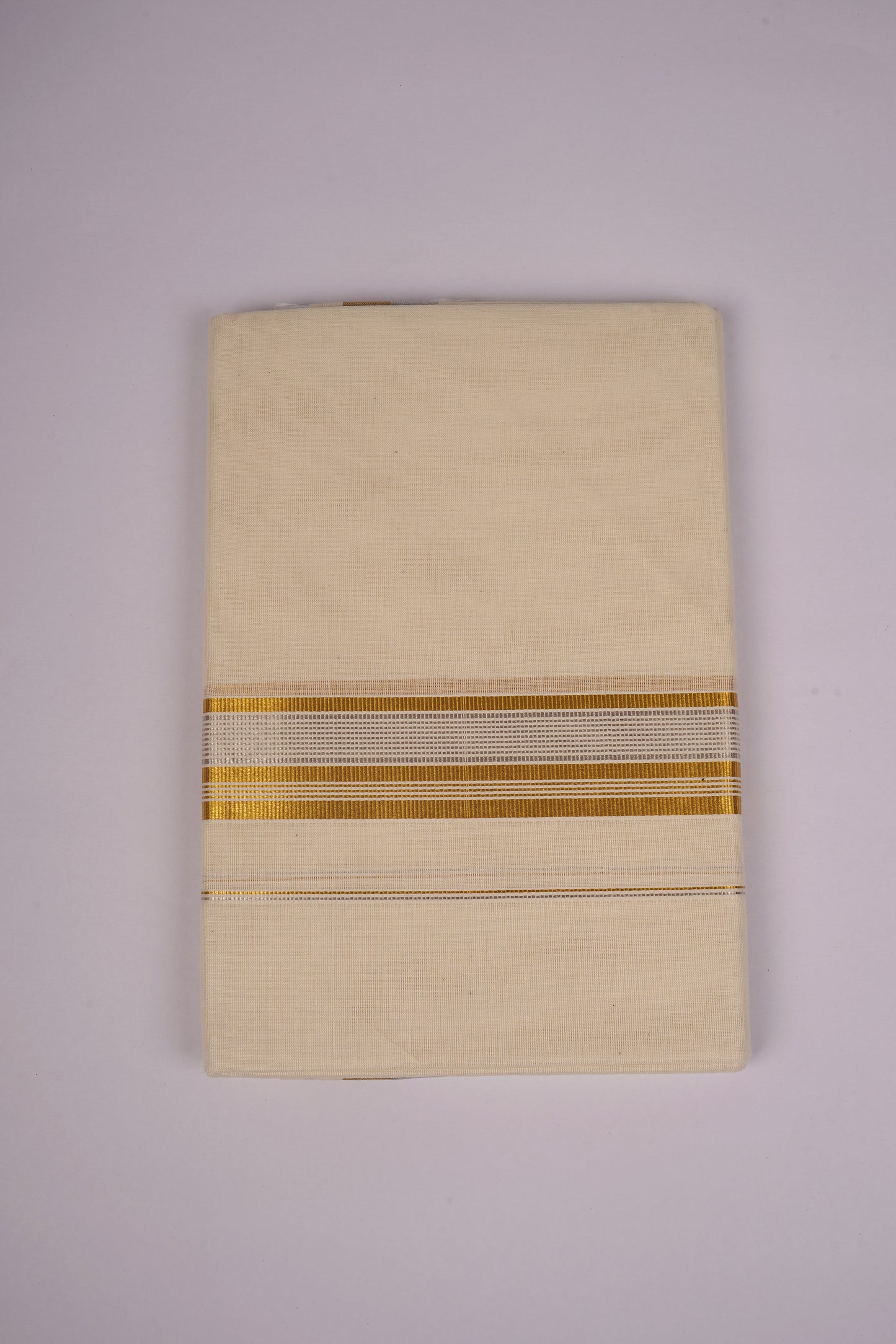 GLD-147C CREAM DOUBLE DHOTI  4.00 MTR