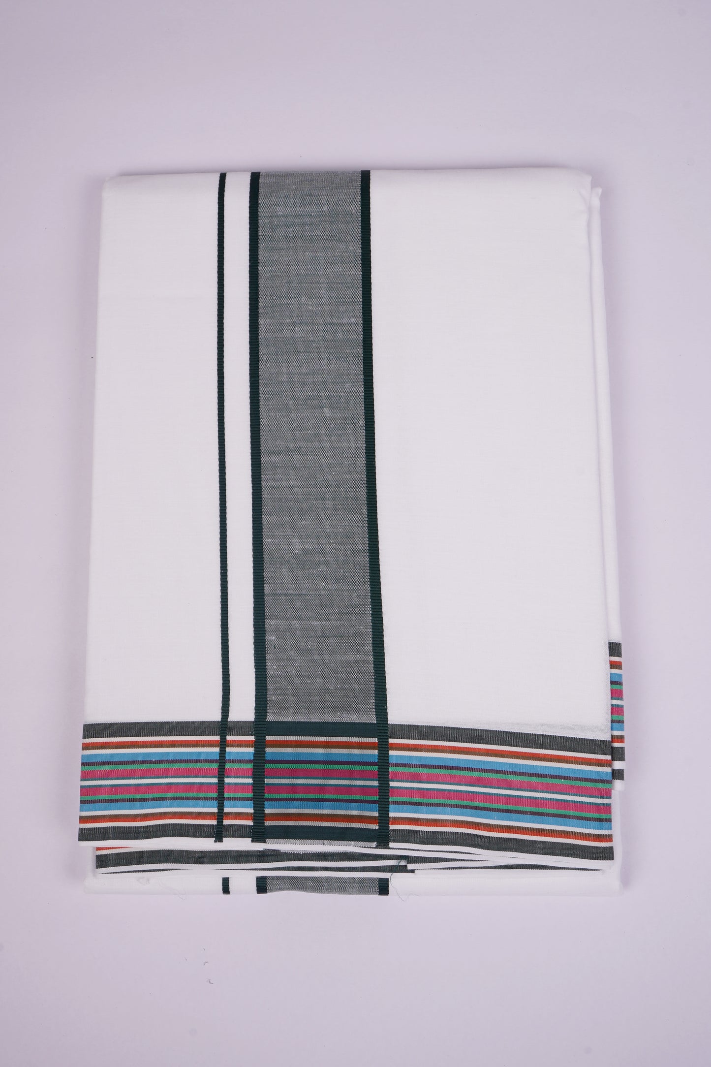 PK-9X5-07 SET WHITE DOUBLE DHOTI - gray