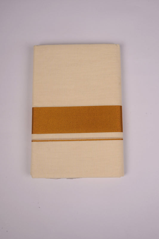 GLD-52C CREAM DOUBLE DHOTI  3.80 MTR