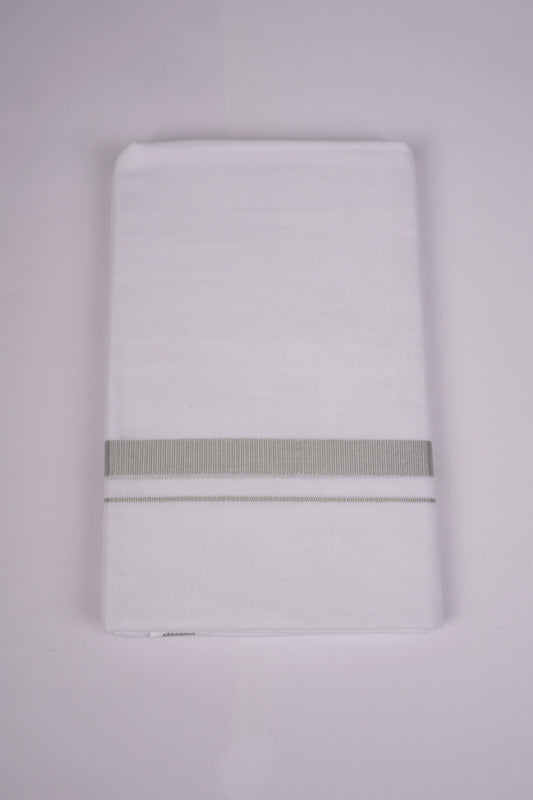 SLD-28 WHITE DOUBLE DHOTI  3.80 MTR