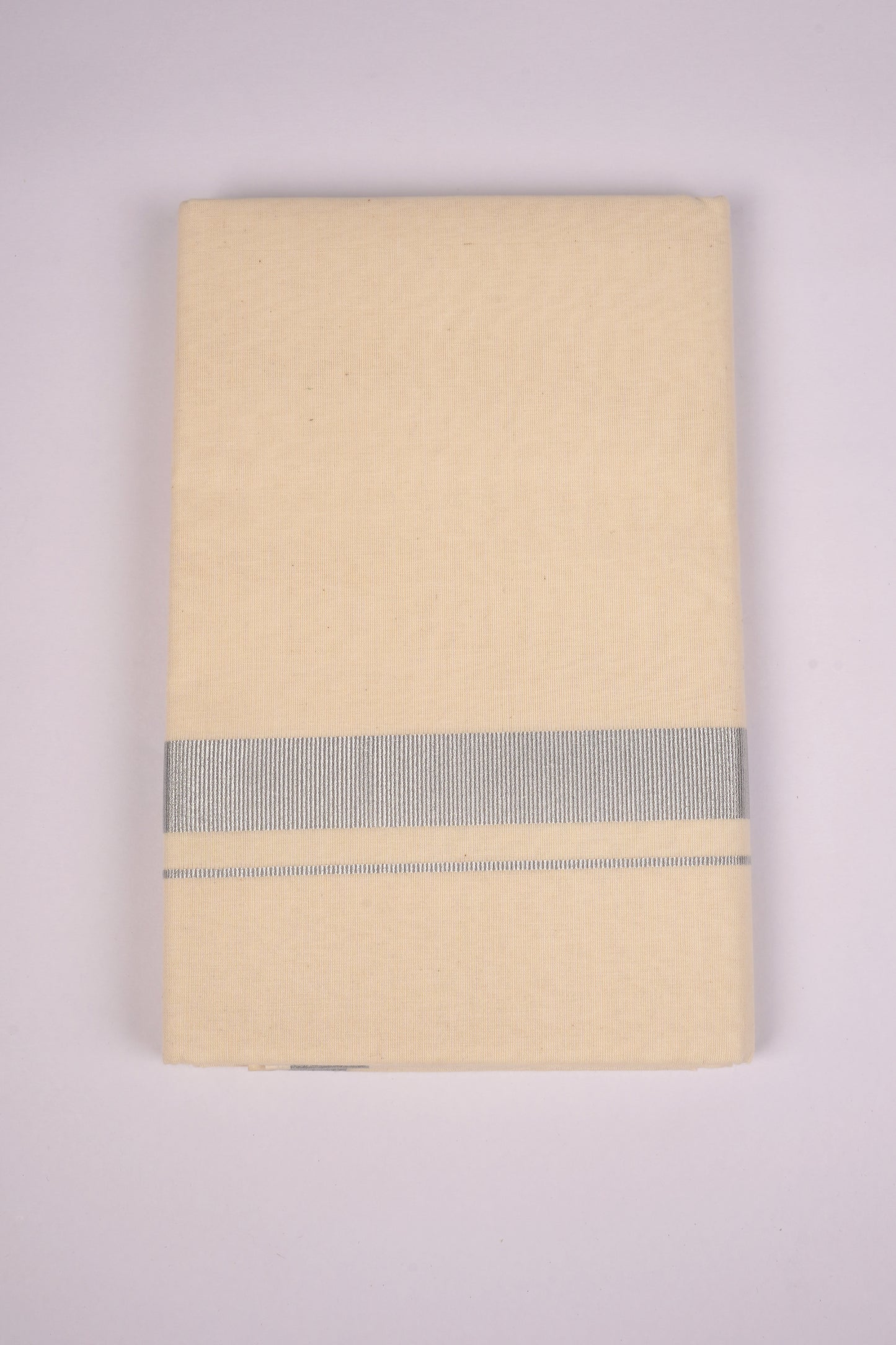 SLD-45C CREAM DOUBLE DHOTI  3.80 MTR