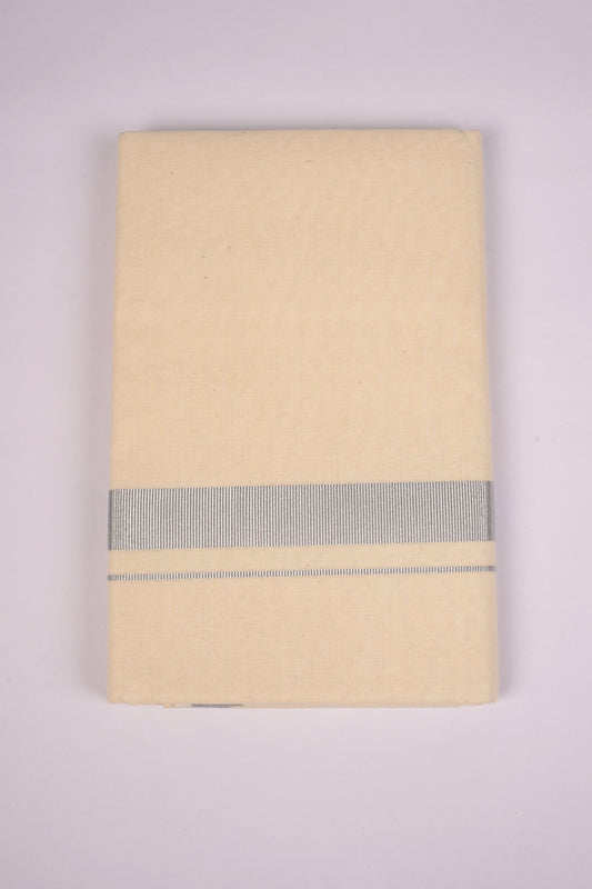 SLD-45C CREAM DOUBLE DHOTI  3.80 MTR