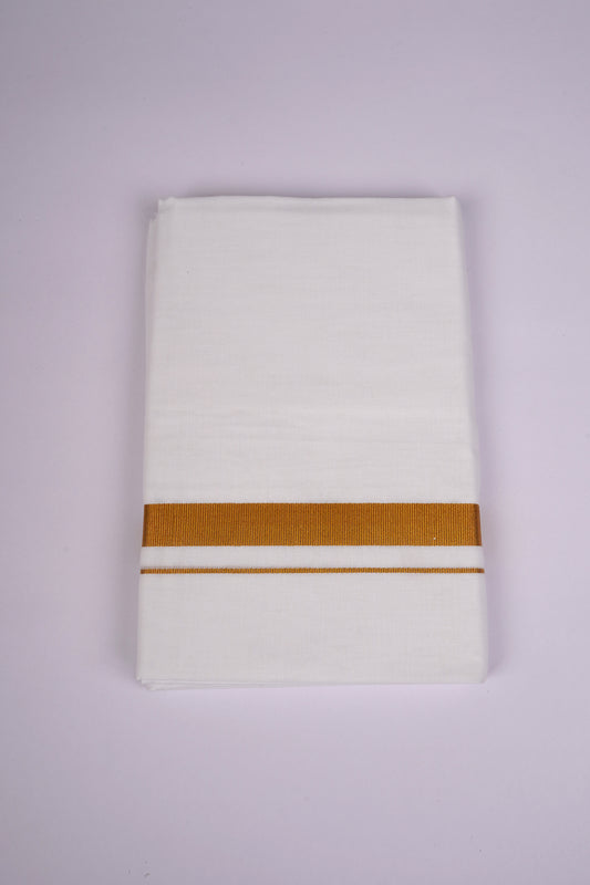 GLD-114 WHITE DOUBLE DHOTI  3.70 MTR