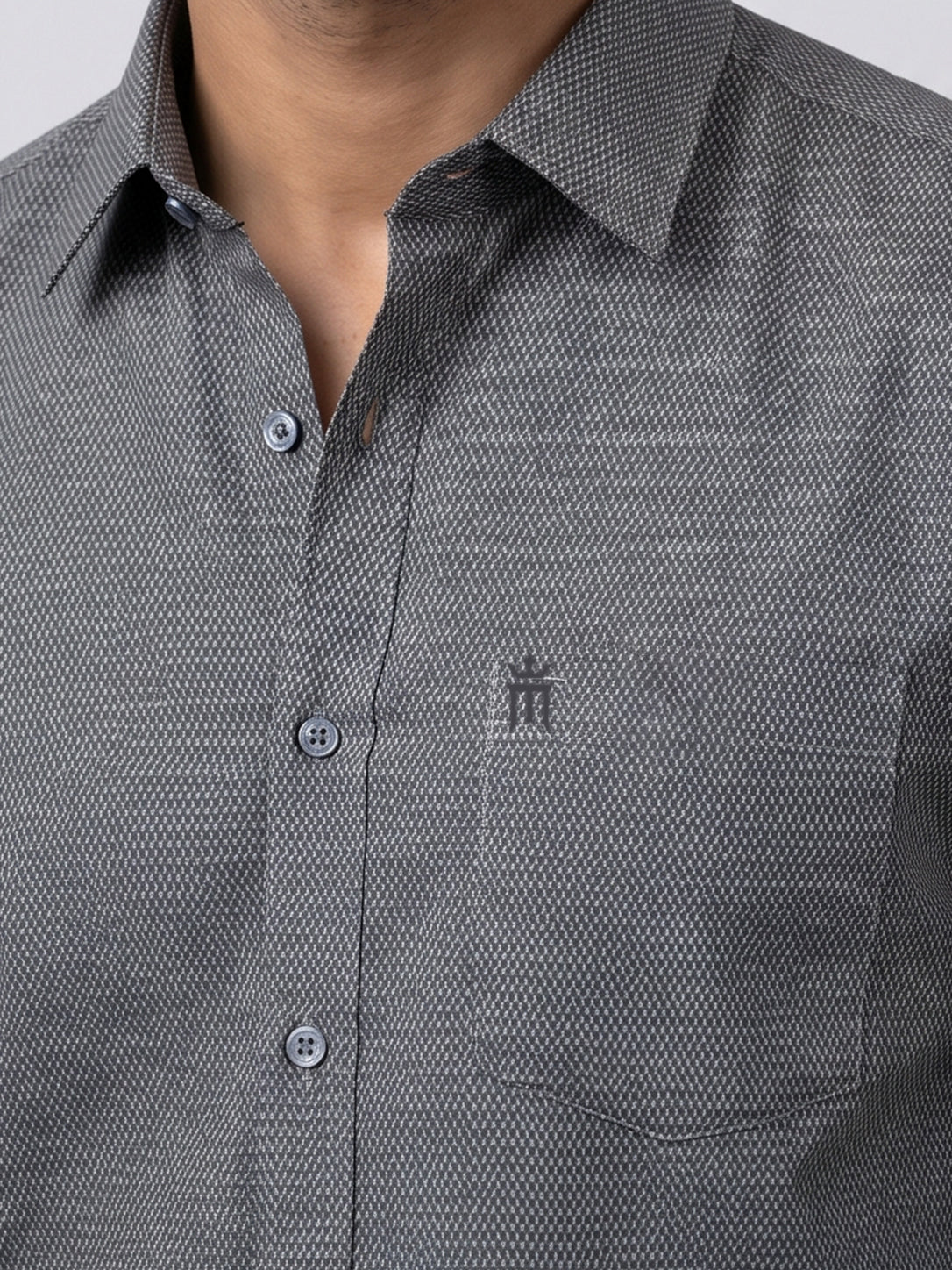 MCR Men Formal Colour Shirt - Dark grey 92057 ICE BERG