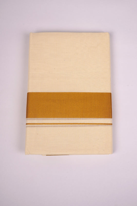 GLD-94C CREAM DOUBLE DHOTI  3.80 MTR