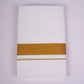 GLD-82 WHITE DOUBLE DHOTI  3.80 MTR