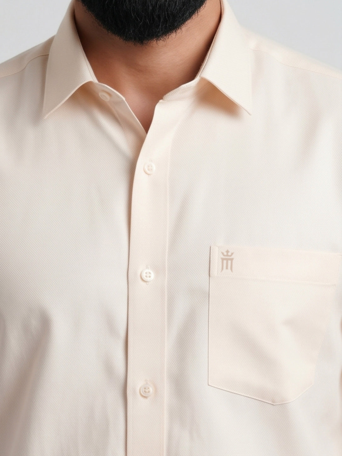 MCR Men Formal Colour Shirt - light peach 82501 Hydrogen