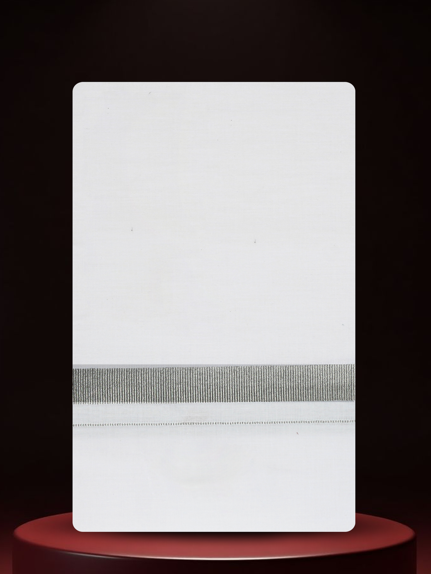 WHITE SINGLE SILVER JARI - 250 SLS-01 DHOTHIE 2.50 MTR