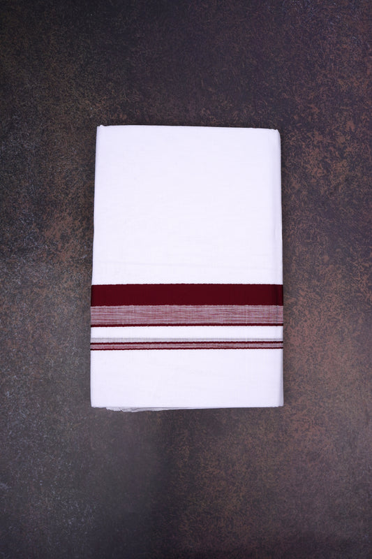 FD-170 W/D DHOTI 3.80 MTR-Dark maroon