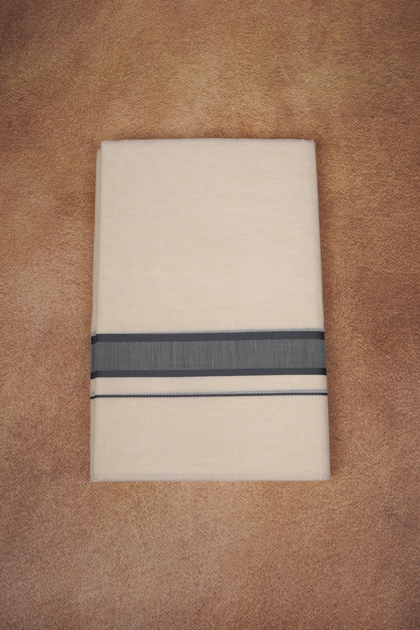 FD-174C CREAM DOUBLE DHOTHIE 3.80 MTR - Gray