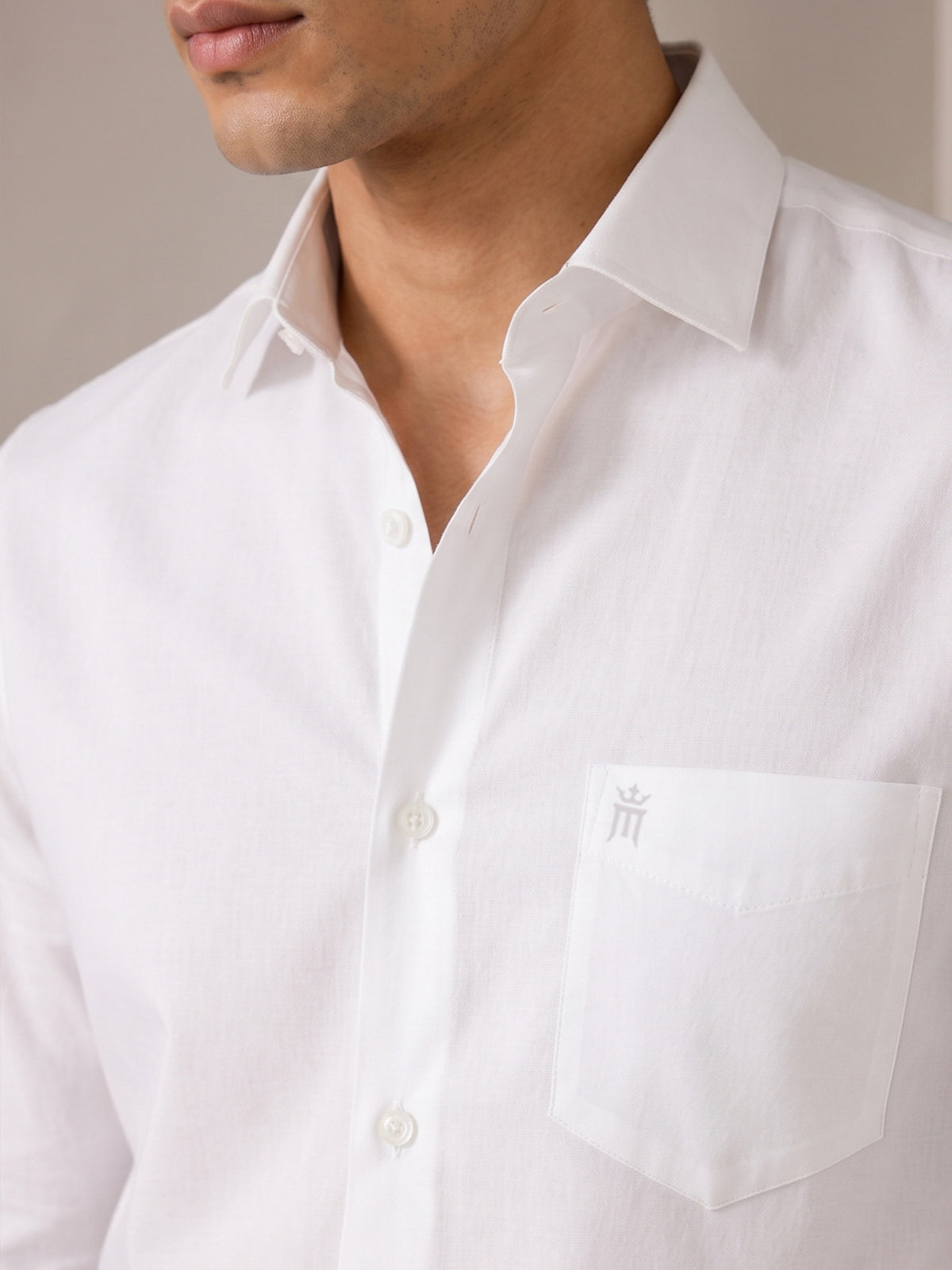 Sun Rays Formal White Shirt For Men