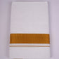 GLD-95 WHITE DOUBLE DHOTI  3.80 MTR