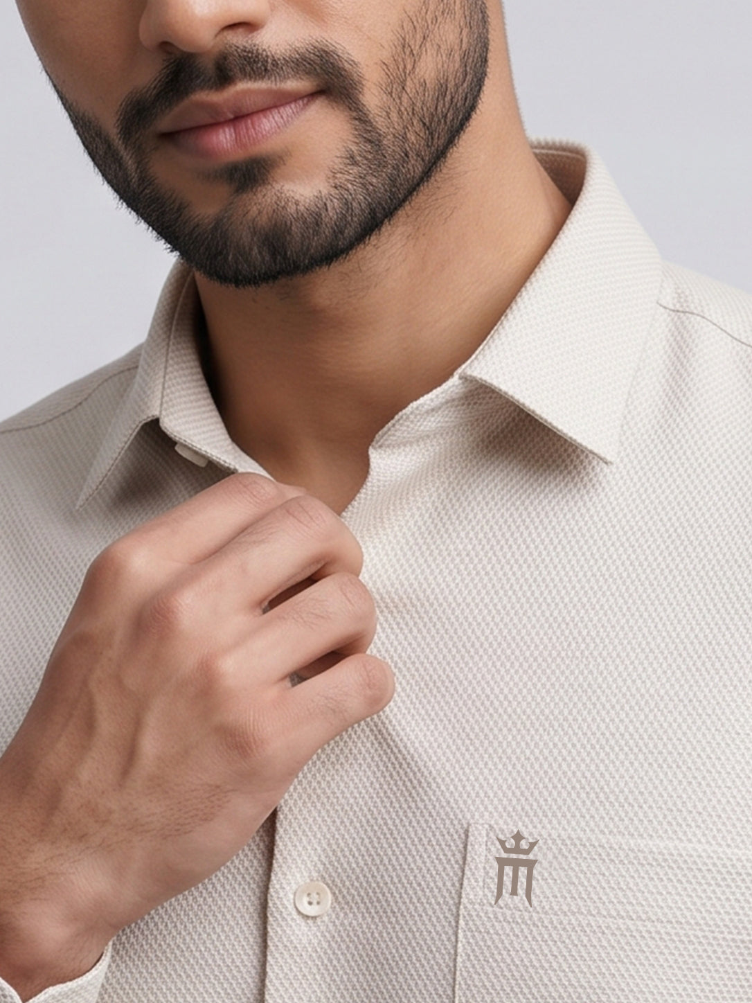 MCR Men Formal Colour Shirt - Beige  92054 ICE BERG