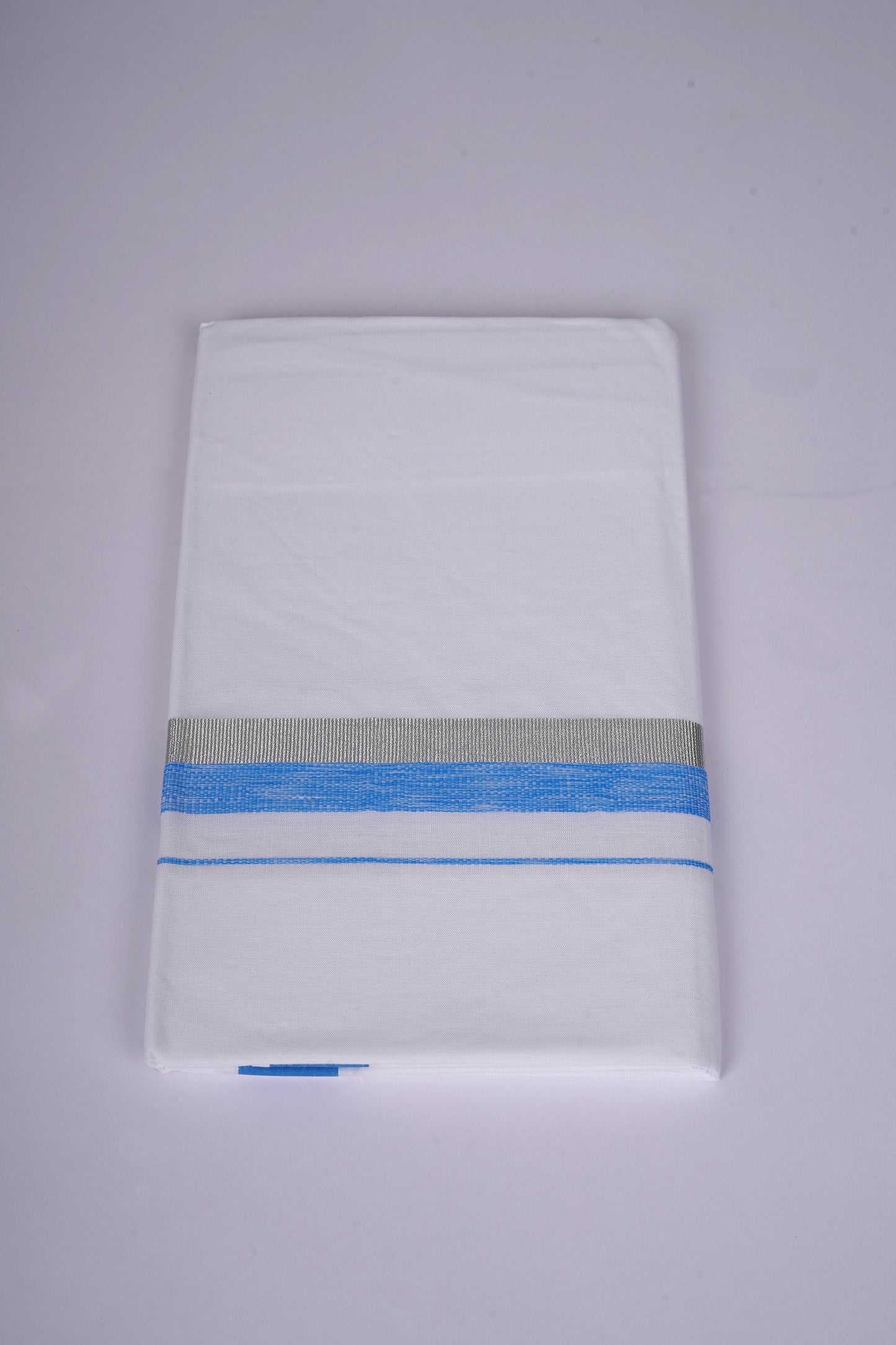 FS-124 W/S DHOTI  1.90 MTR - Silver Blue