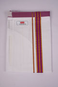 PKT FS-01 VELCRO WHITE SINGLE DHOTI - Dark Pink