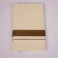 FD-08C CREAM DOUBLE DHOTI  3.80 MTR-Kaaki