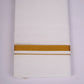 GLD-115 WHITE DOUBLE DHOTI  3.70 MTR
