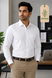 Bamboo Elite Formal White Shirt For Men