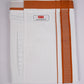PKT FD-02 VELCRO WHITE DOUBLE DHOTI  - Orange