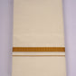 GLD-97C CREAM DOUBLE DHOTI    3.80 MTR