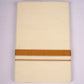 GLD-41C CREAM DOUBLE DHOTI  4.00 MTR