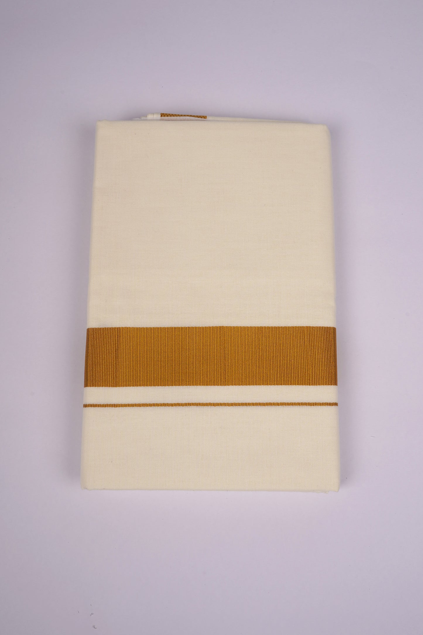 GLD-34C CREAM DOUBLE DHOTI  3.80 MTR