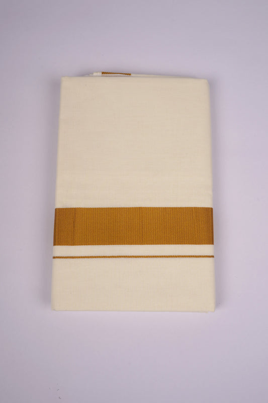 GLD-34C CREAM DOUBLE DHOTI  3.80 MTR