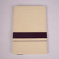 FD-08C CREAM DOUBLE DHOTI  3.80 MTR-Dark Brown
