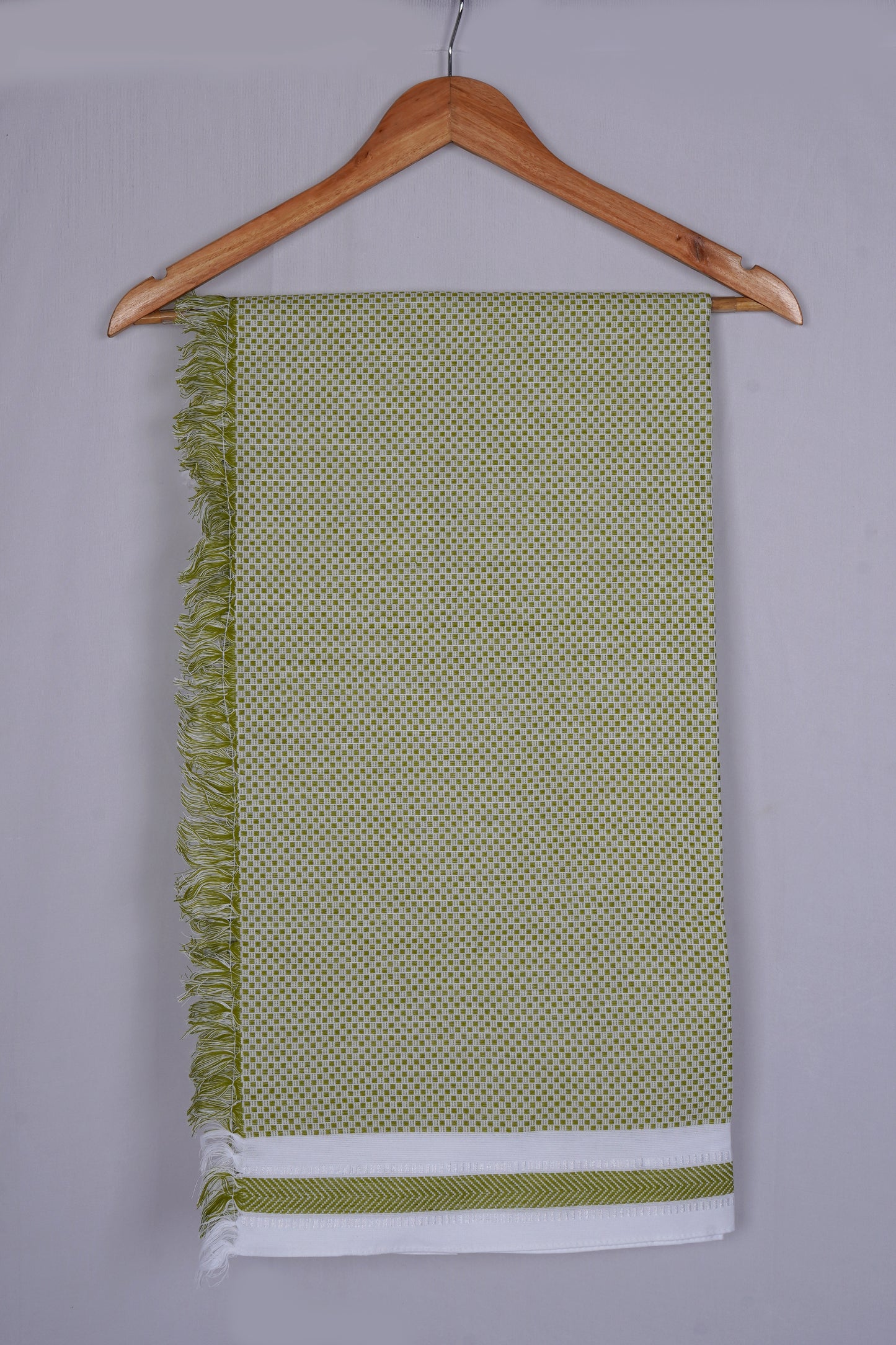 COLOUR MINICHECK COTTON - CBT-24 BATH TOWEL - 30X60 - GREEN