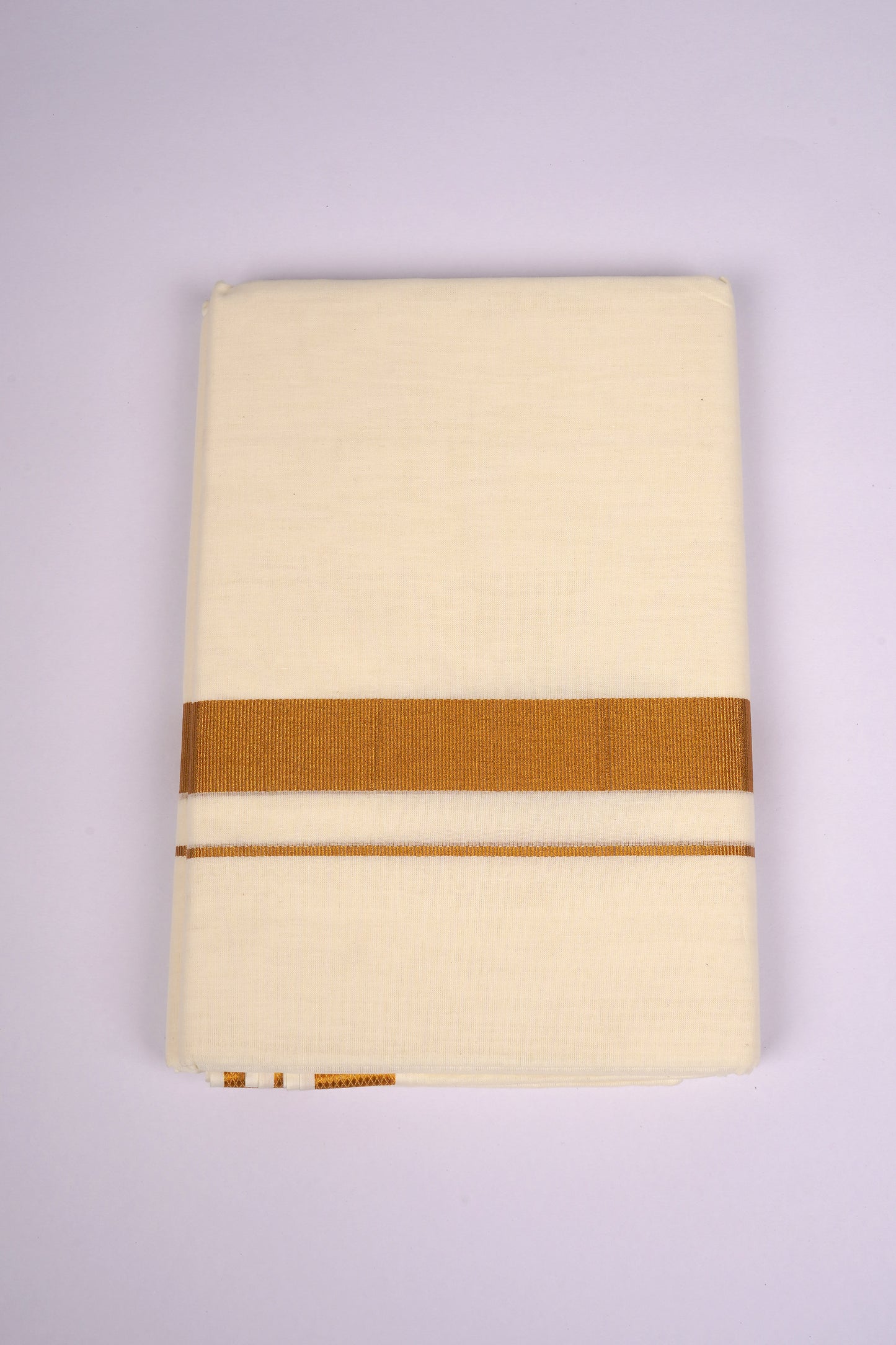 GLD-101C CREAM DOUBLE DHOTI  4.00 MTR