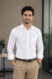 Linex Formal White Shirt For Men