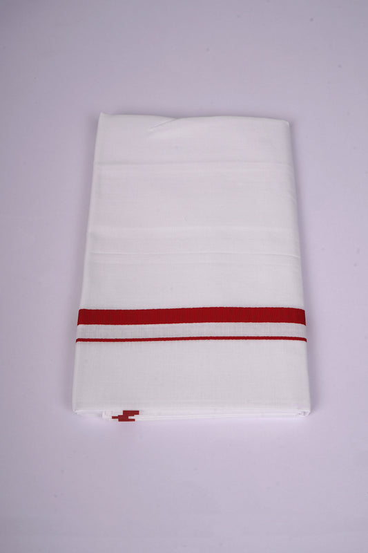 HS-17 STITCH W/S DHOTI  2.00 MTR - Red