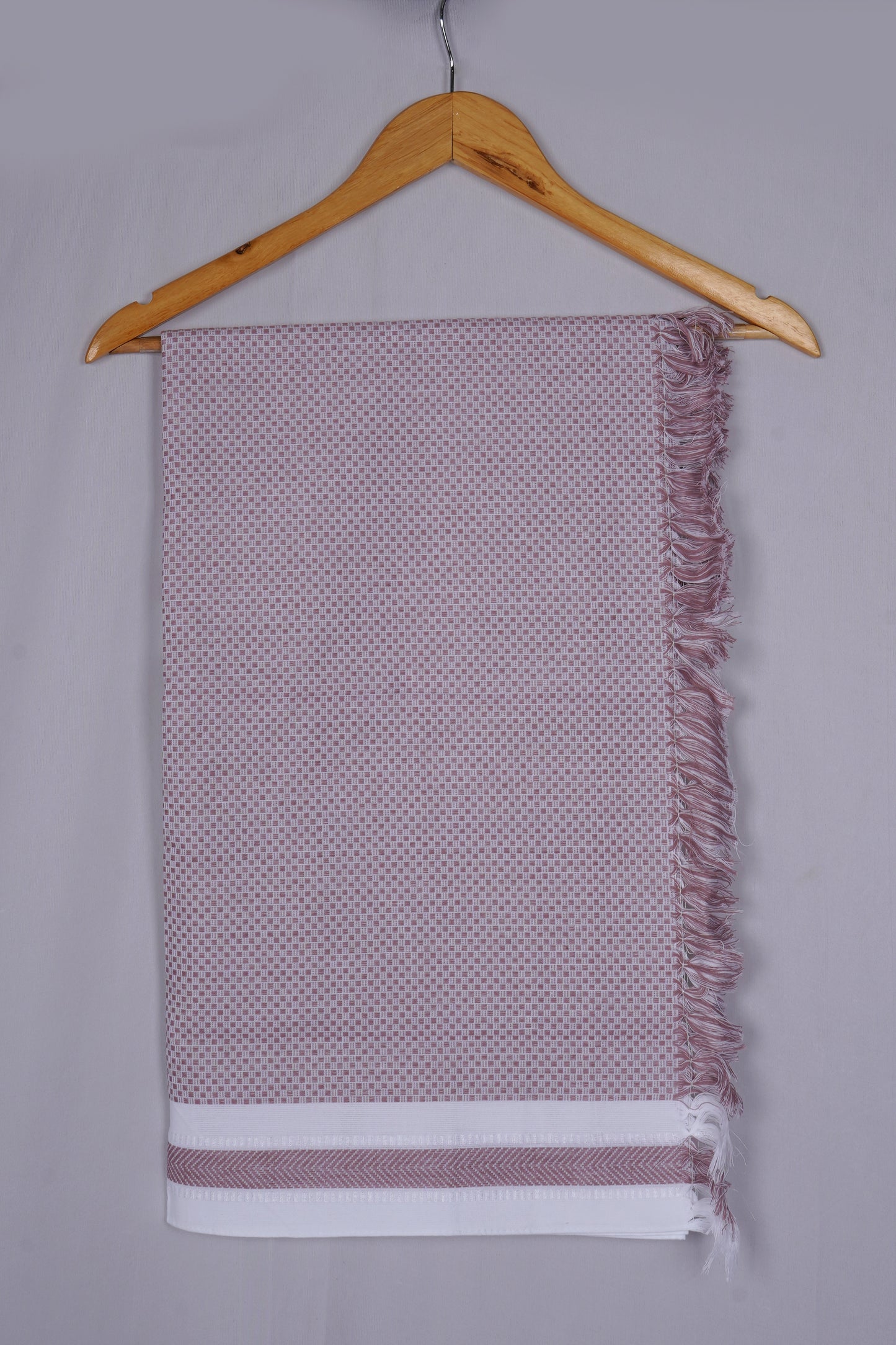 COLOUR MINICHECK COTTON - CBT-24 BATH TOWEL - 30X60 - LIGHT SHADOW PINK