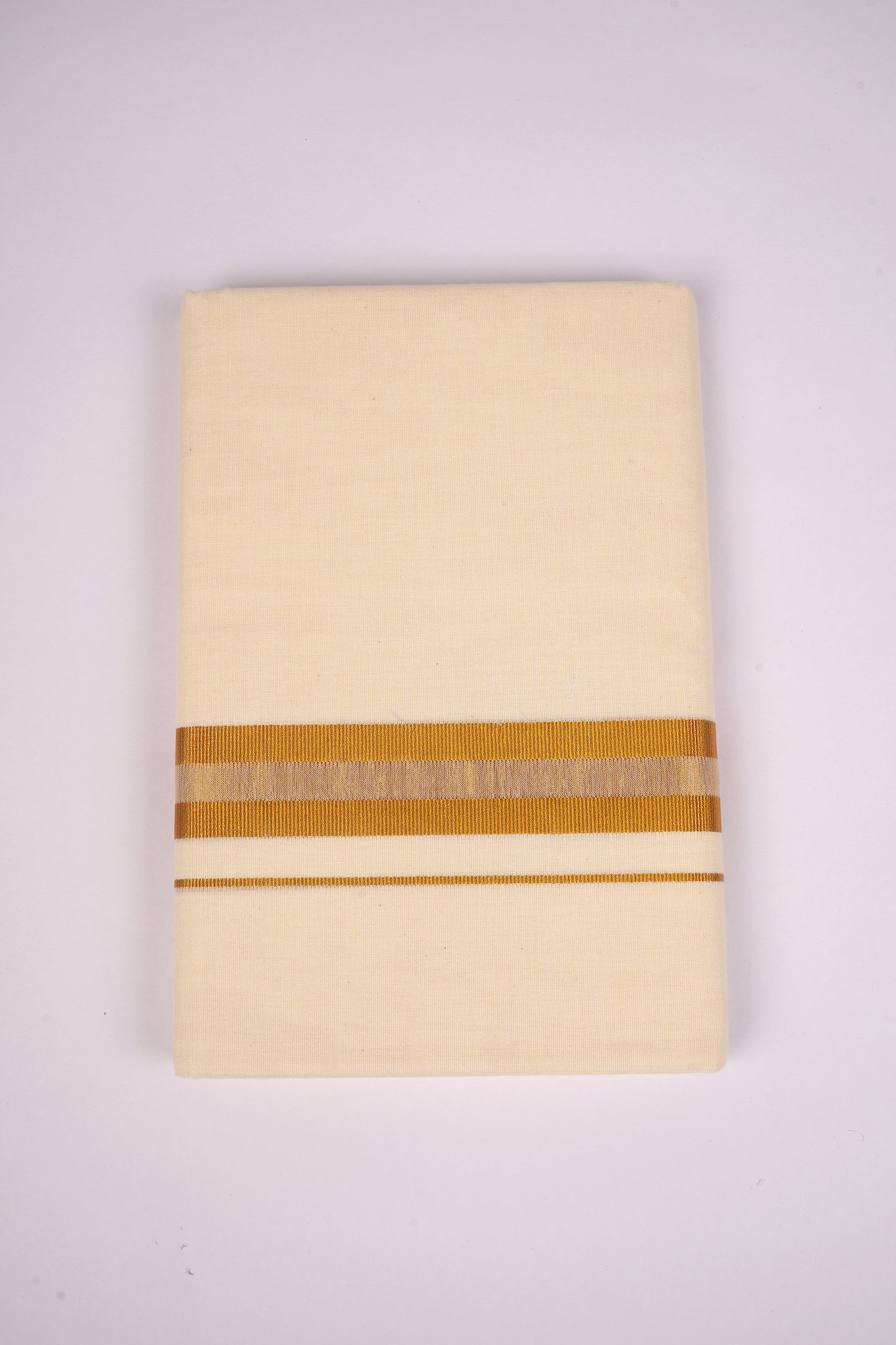 GLD-117C CREAM DOUBLE DHOTI  3.80 MTR
