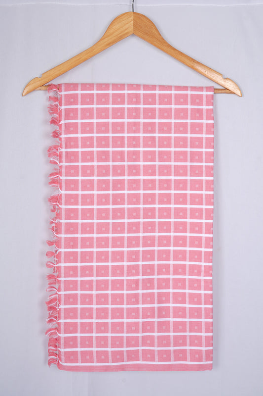 COLOUR BIGCHECK COTTON - CBT-23 BATH TOWEL - 30X60 - PINK