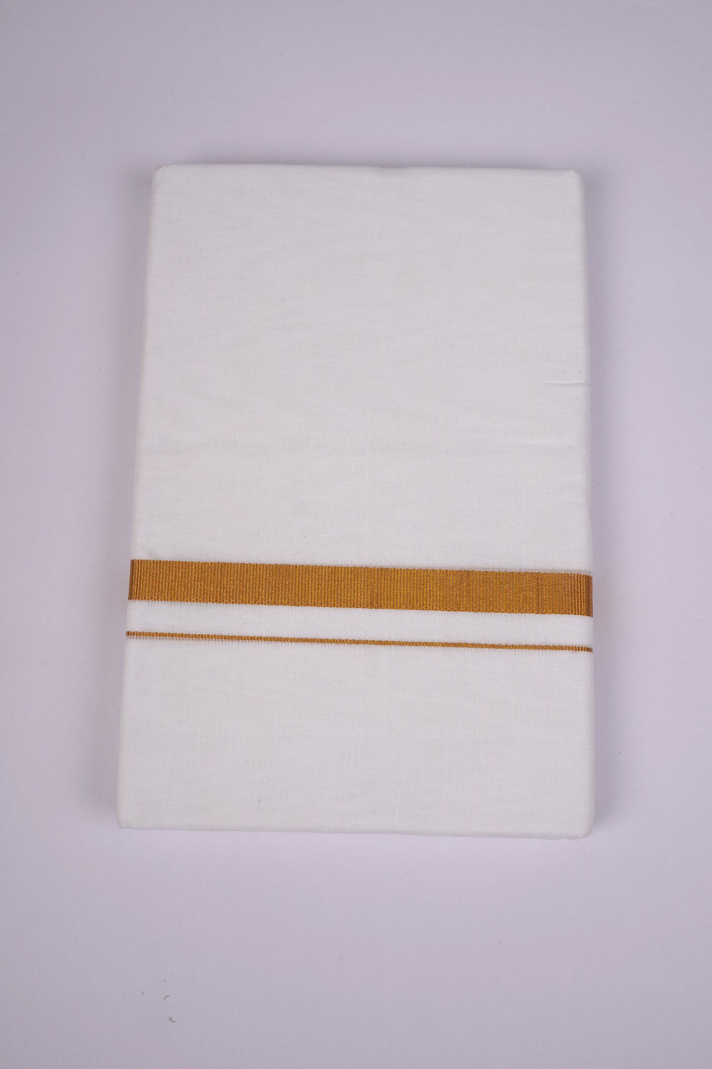 GLD-38 WHITE DOUBLE DHOTI  3.80 MTR